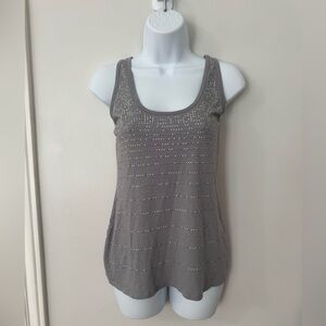 Express Studded Tank Top Gray Size M Sparkly Shiny